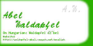 abel waldapfel business card